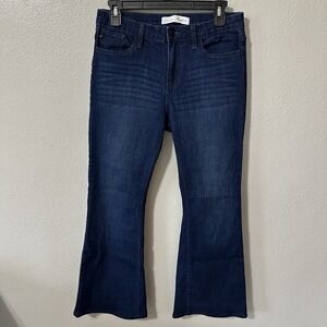 KanCan Jeans Women's Size 7/27Petite Flare Bootcut Mid‎ Rise Denim Dark Wash